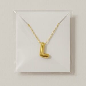 Initial necklaces made of stainless steel with 14k gold plating